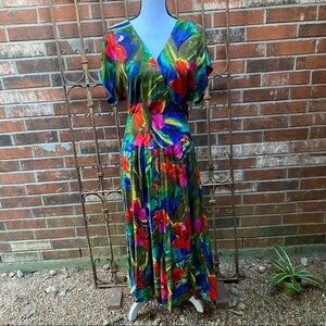 Vintage 90’s Green Floral Dress